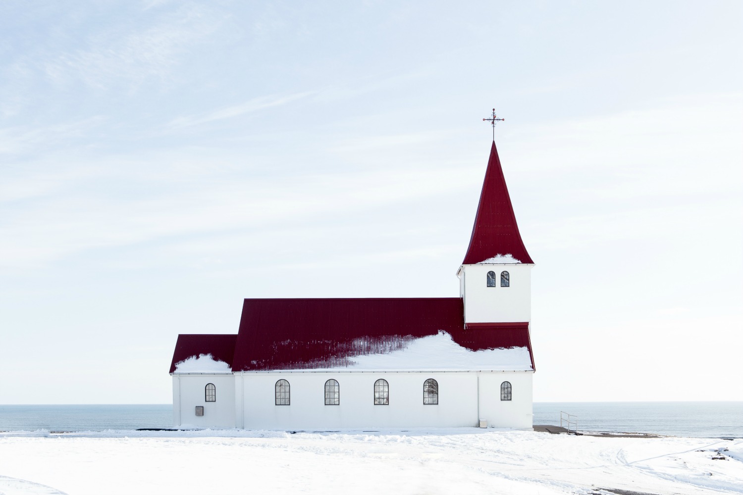 church in snow