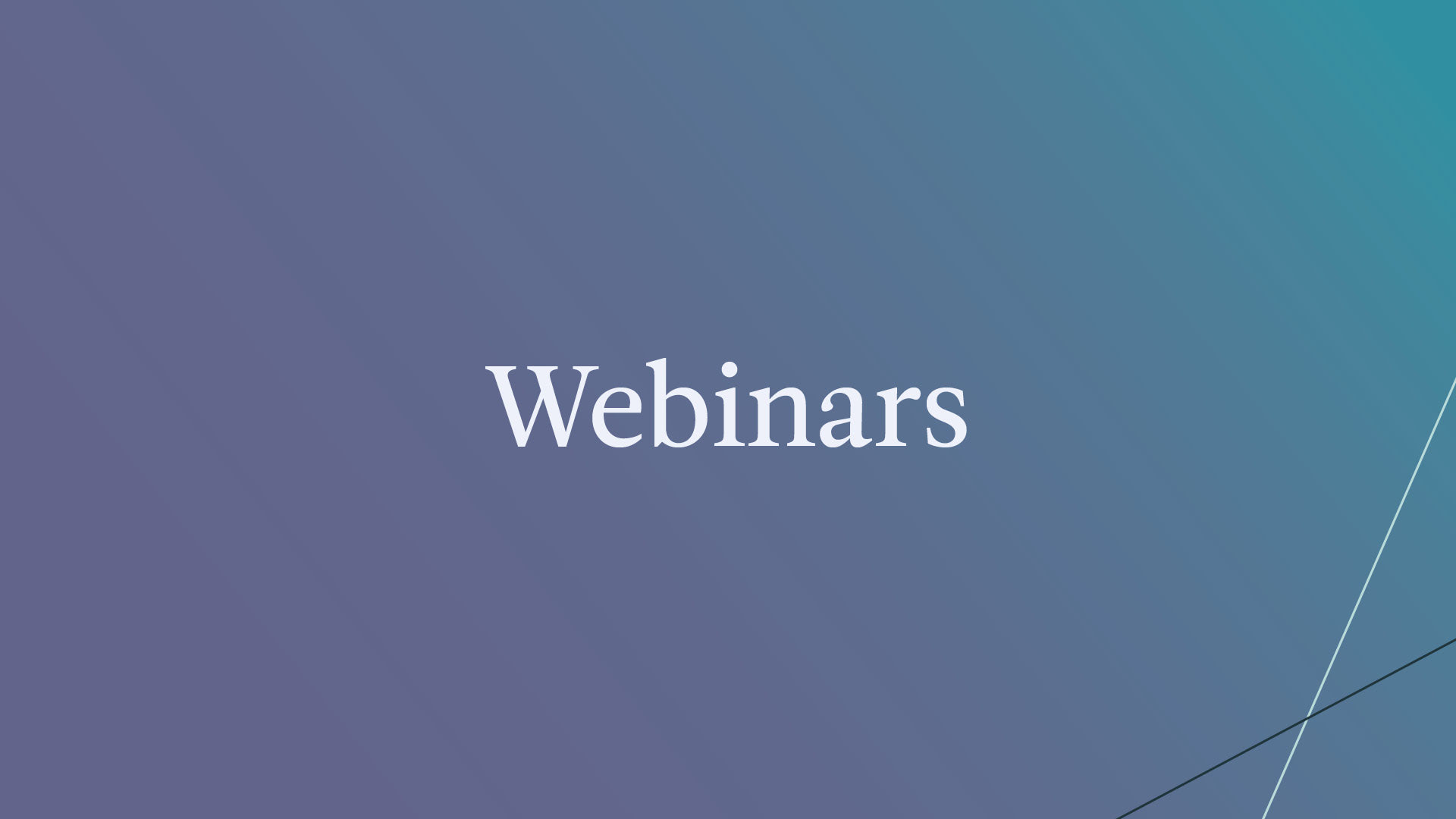Webinars at The Seattle School